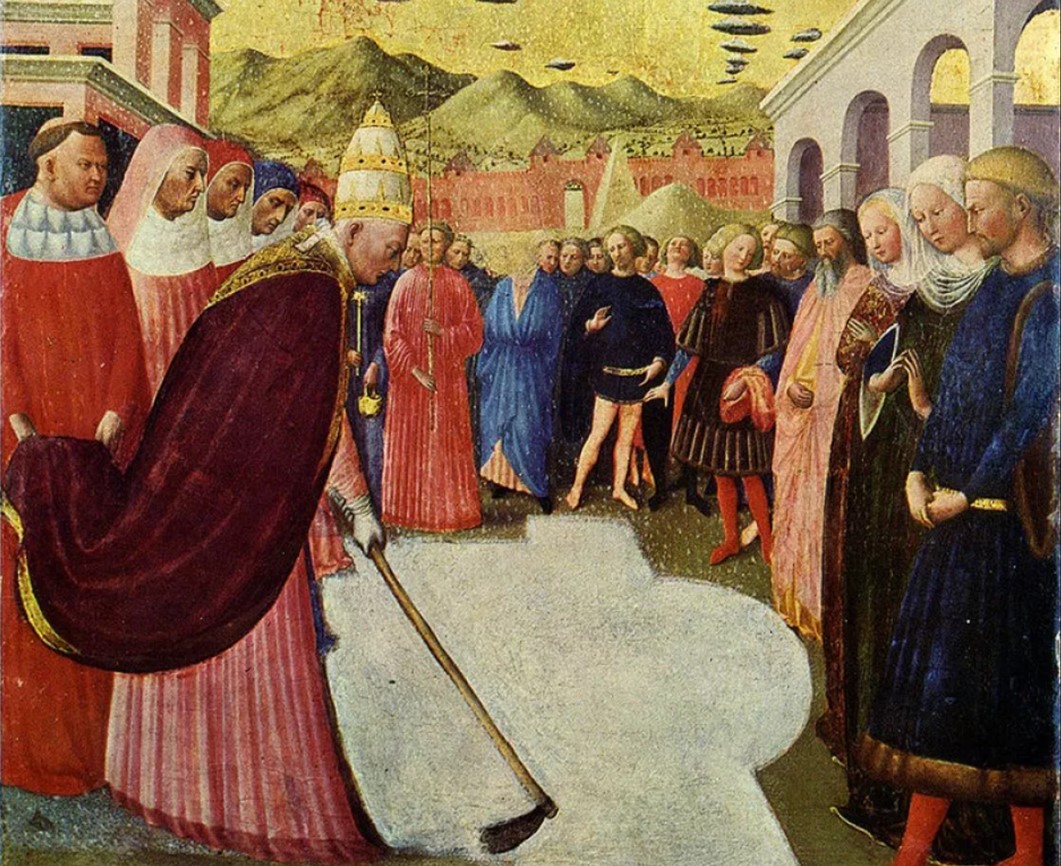 Fundación de Sta Mª la Mayor pintura de masolino
